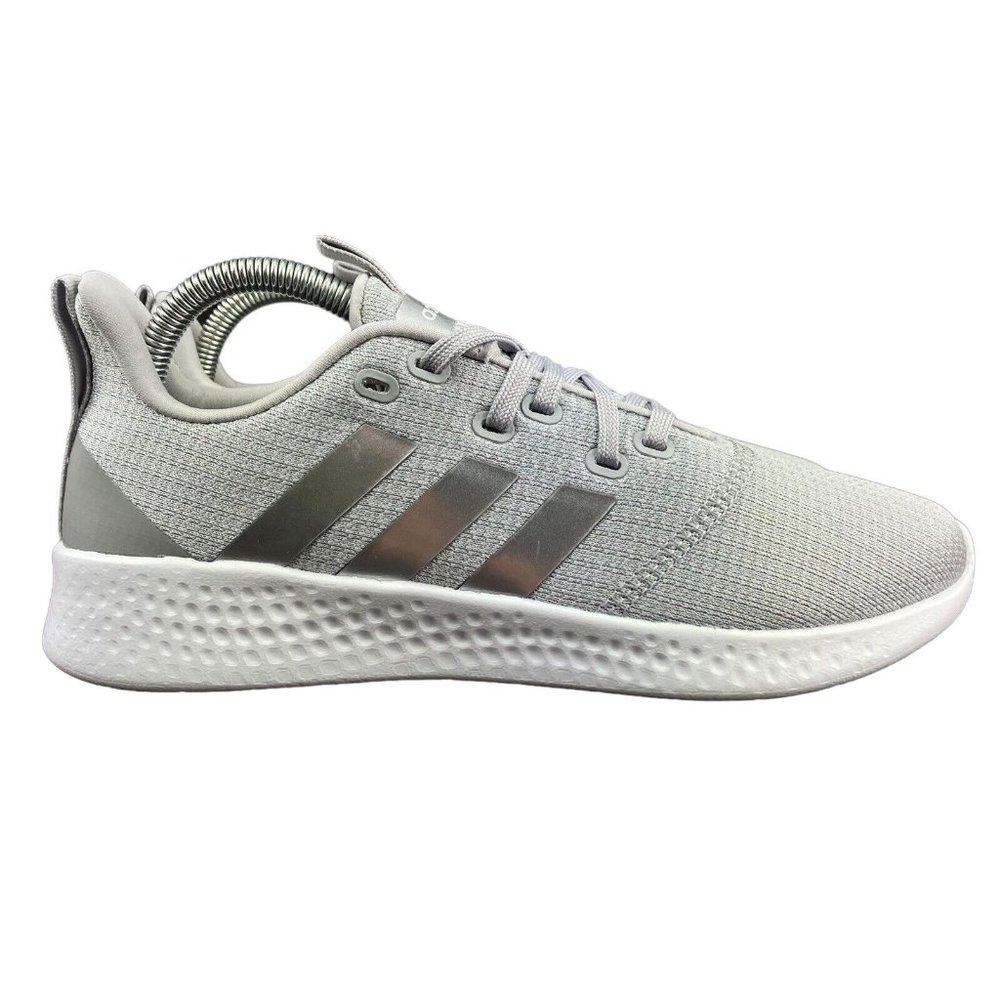 Adidas Women's Puremotion Silver Metallic White Running Shoes FW8667 Size 8.5